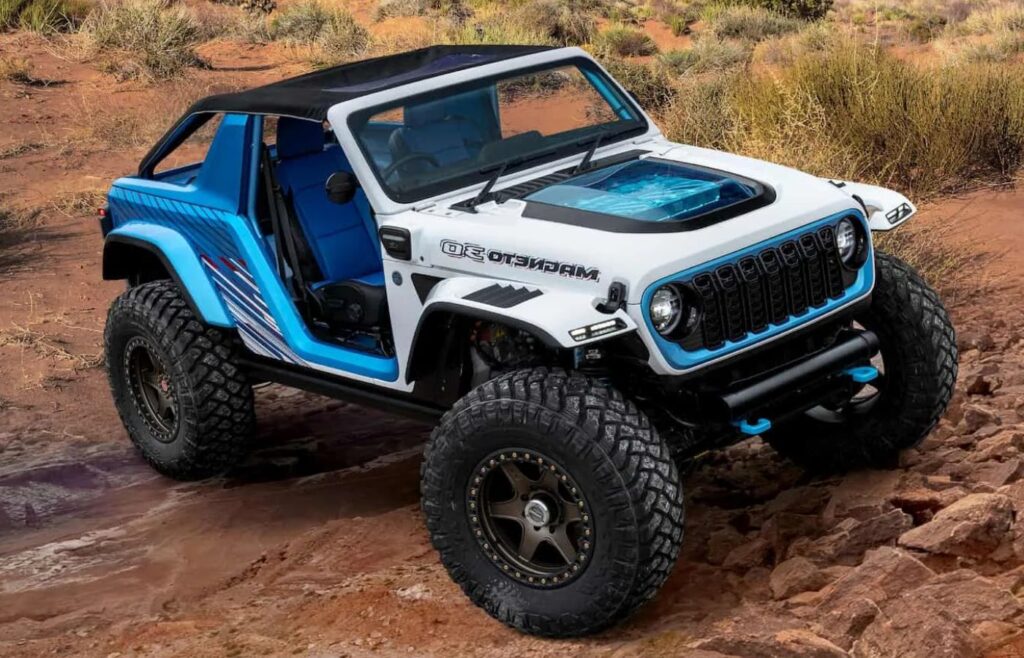 Jeep prépare un nouveau modèle de véhicule tout-terrain électrique inspiré du Wrangler 78 Jeep prépare un nouveau modèle 100% électrique inspiré du Wrangler
