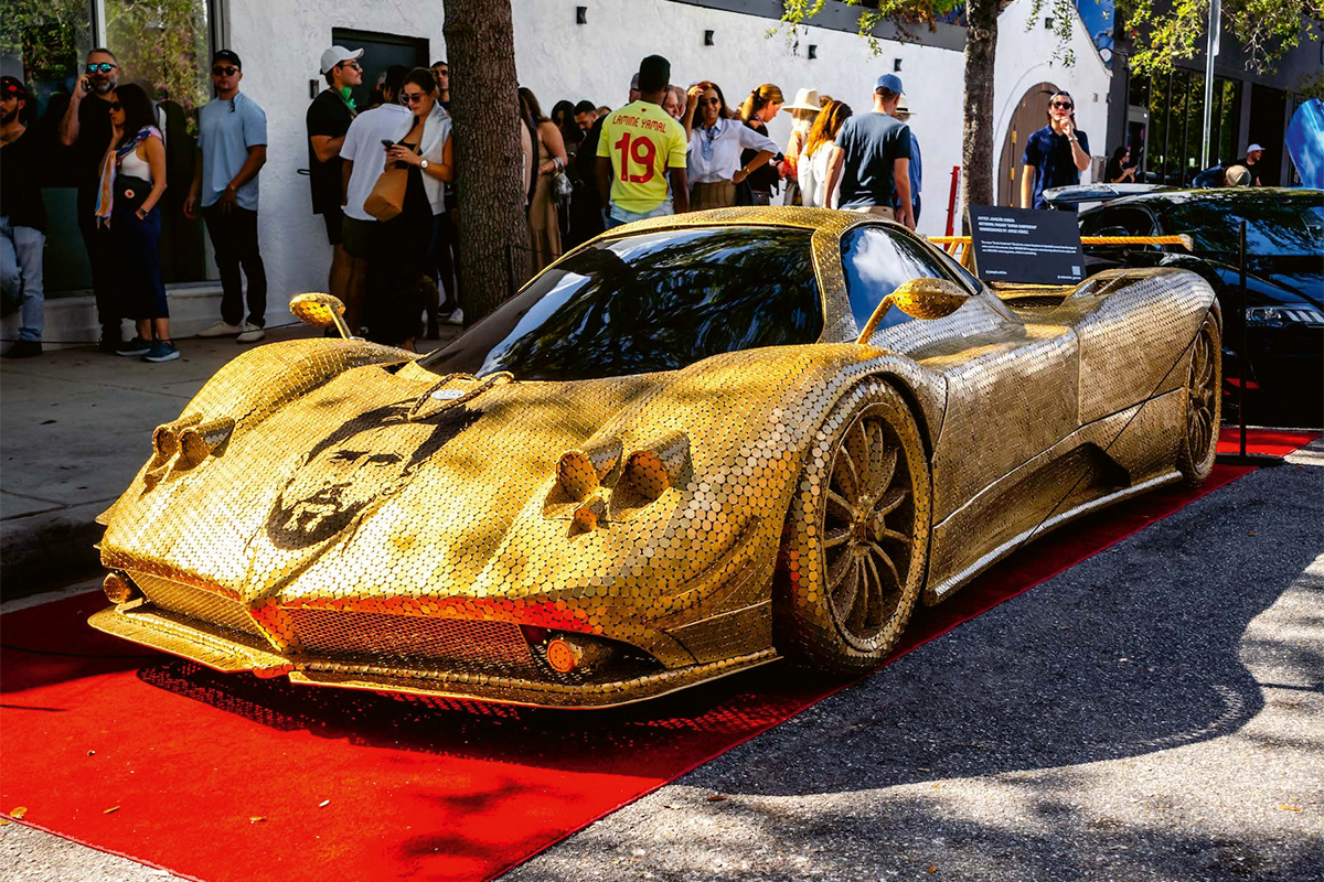 Ces nouvelles époustouflantes : La Lamborghini Miura tuning et la Zonda de vos rêves ! 3 Une Zonda en pièces de monnaie Un hommage à Lionel Messi