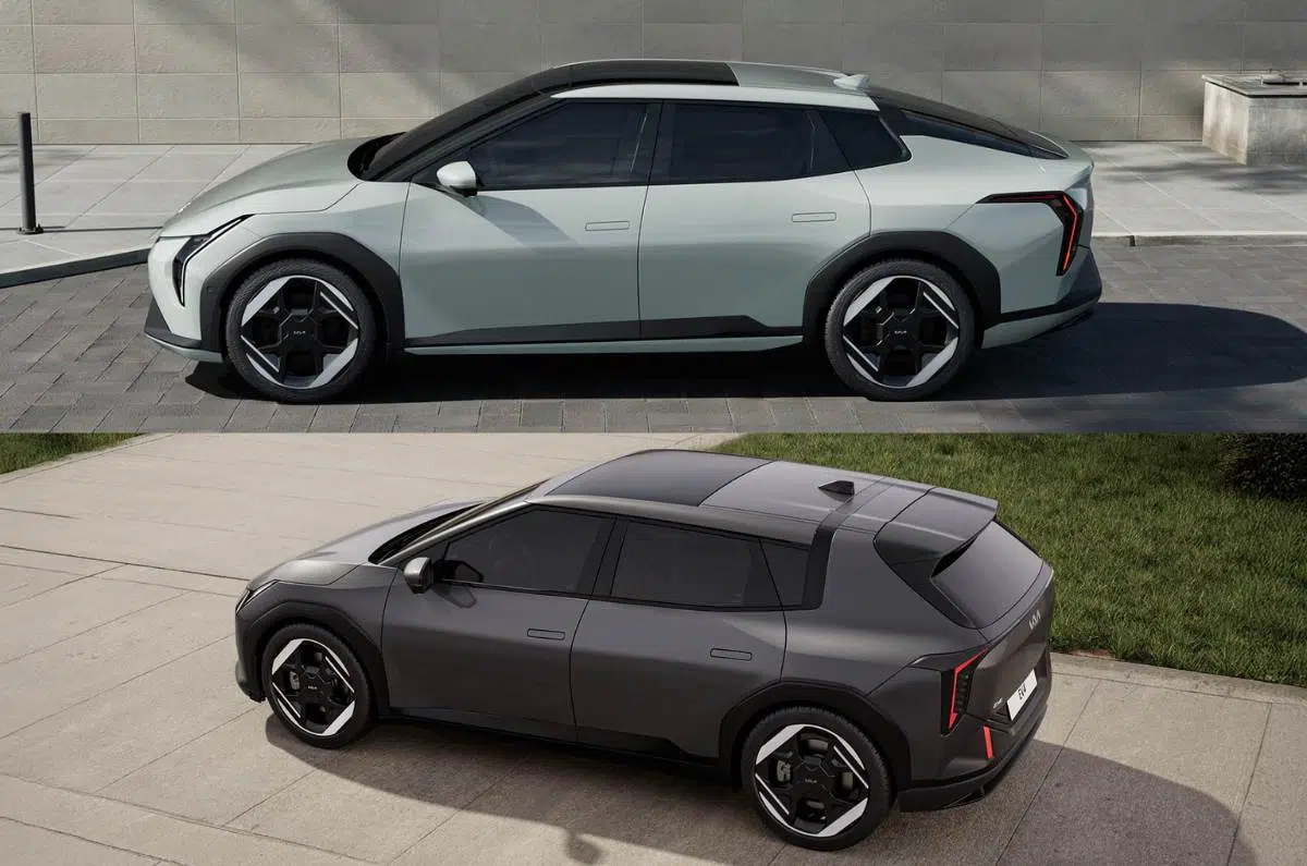 Ce double jeu de KIA : l'EV4 menace Tesla et Volkswagen comme jamais auparavant ! 4 Illustration des deux versions de l'EV4, montrant la différence entre la compacte et la berline plus élancée.