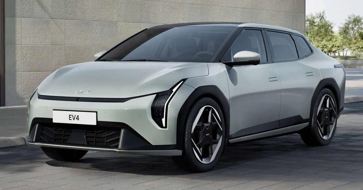Ce double jeu de KIA : l'EV4 menace Tesla et Volkswagen comme jamais auparavant ! 3 Vue de la face avant du KIA EV4, exemplifiant le langage de conception « Opposites United ».