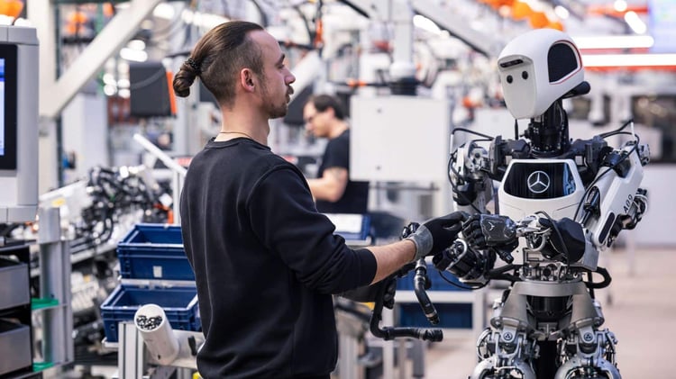 Mercedes-robots-humanoides-usine-production-7 1744271635 159 Cette incroyable revolution ces robots humanoides de Mercedes vont