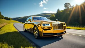 découvrez la splendide édition en or massif de la rolls-royce phantom, créée spécialement pour célébrer le centenaire de ce chef-d'œuvre automobile. un hommage unique à 100 ans d'élégance et d'exception.