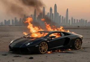 Quand la fortune s’effondre - une Lamborghini en flammes choque les réseaux sociaux