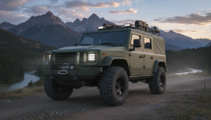 découvrez ce 4×4 presque militaire équipé d'un puissant moteur mercedes 6 cylindres de 300 ch, capable de rivaliser avec la légendaire classe g en performance et robustesse.