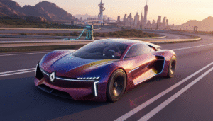 découvrez la renault futuriste inspirée de la batmobile, ultra-légère avec ses 1 000 kg, capable de parcourir 1 000 km avec seulement 7,8 kwh/100 km, alliant innovation et performance révolutionnaire.