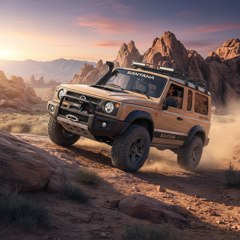 Santana dévoile deux nouveaux 4x4 : une passion tout-terrain qui affirme ses grandes ambitions 1 découvrez les deux nouveaux 4x4 de santana, alliant passion tout-terrain et performances ambitieuses pour conquérir tous les terrains avec style et robustesse.