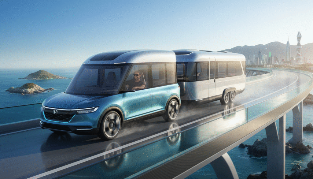 Honda révolutionne le caravaning avec une caravane futuriste, légère et accessible, défiant tous les standards connus 6 découvrez la caravane futuriste de honda : un modèle léger, accessible et innovant qui redéfinit le caravaning en défiant tous les standards traditionnels.