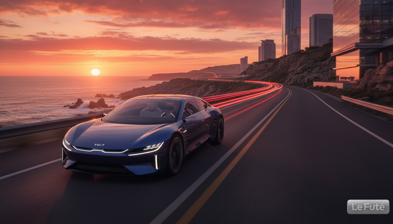 Kia dévoile en avant-première sa future voiture électrique premium à travers des images inédites 1 découvrez en exclusivité les premières images de la future voiture électrique premium de kia, alliant innovation et design avant-gardiste.