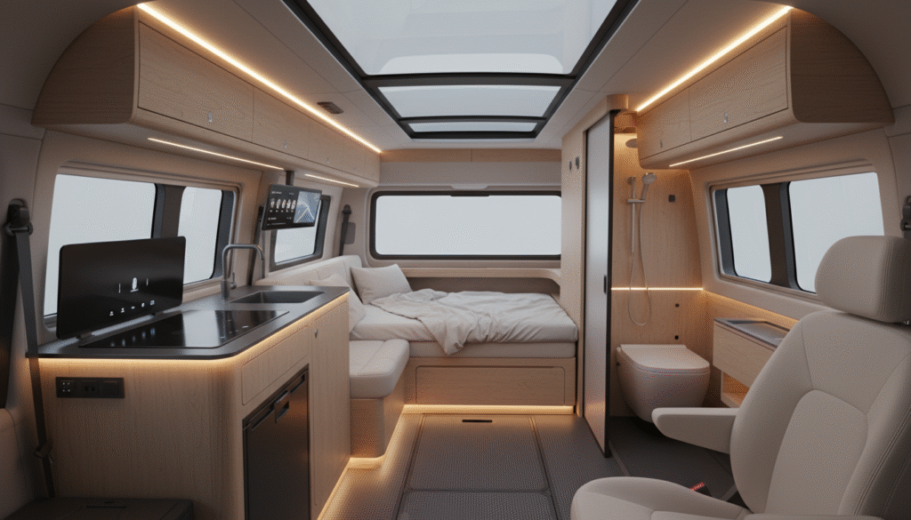 Le Hyundai STARIA Camper électrique : la révolution du camping selon la marque, un avant-goût du futur 7 découvrez le hyundai staria camper électrique, la nouvelle révolution du camping selon hyundai, alliant innovation, confort et écologie pour une expérience futuriste unique.
