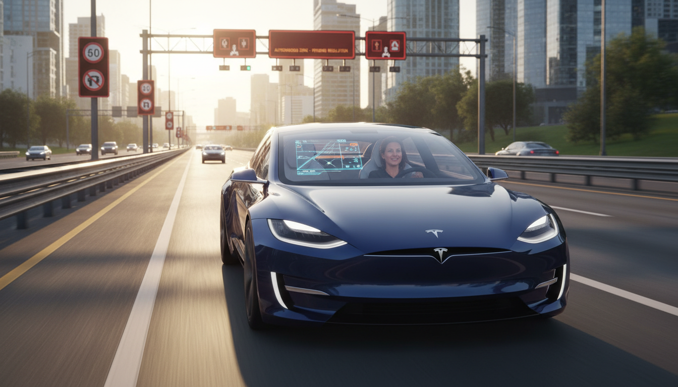 Première Tesla sans volant ni pédales : une révolution automobile freinée par la technologie et la réglementation 1 découvrez la première tesla sans volant ni pédales, une avancée révolutionnaire dans l'automobile, confrontée aux défis technologiques et réglementaires qui freinent son déploiement.