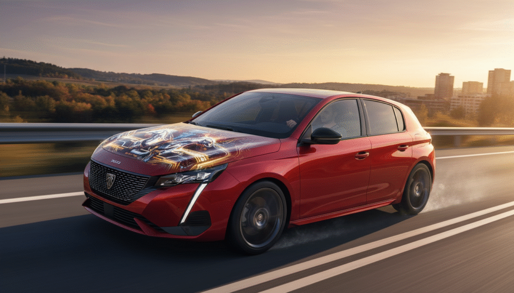 chevaux sous le capot d'une compacte au format 308 : 0 à 100 km/h en seulement 3,8 secondes, avec des technologies révolutionnaires et un habitacle entièrement réimaginé 1 découvrez la compacte 308 avec une puissance exceptionnelle : 0 à 100 km/h en seulement 3,8 secondes, équipée de technologies révolutionnaires et d'un habitacle entièrement réimaginé pour une expérience de conduite unique.