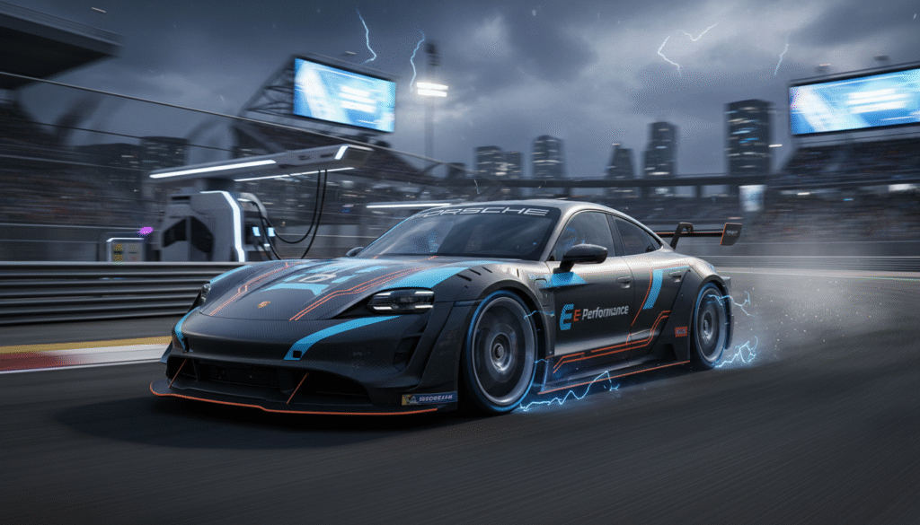 Porsche Ibérica présente une Taycan Turbo GT au design inspiré de sa monoplace de Formule E 32 découvrez la nouvelle porsche taycan turbo gt présentée par porsche ibérica, un modèle au design innovant inspiré directement de sa monoplace de formule e, alliant performance électrique et style sportif.