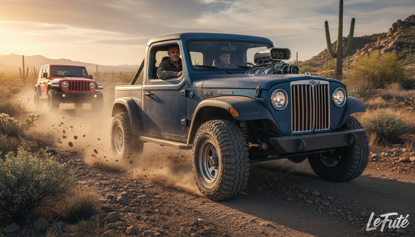 Sous son look vintage, ce 4×4 doté d’un V8 HEMI surpasse largement le Wrangler Rubicon en tout-terrain 1 découvrez ce 4×4 au style vintage équipé d’un puissant v8 hemi, qui surpasse largement le wrangler rubicon en capacités tout-terrain.
