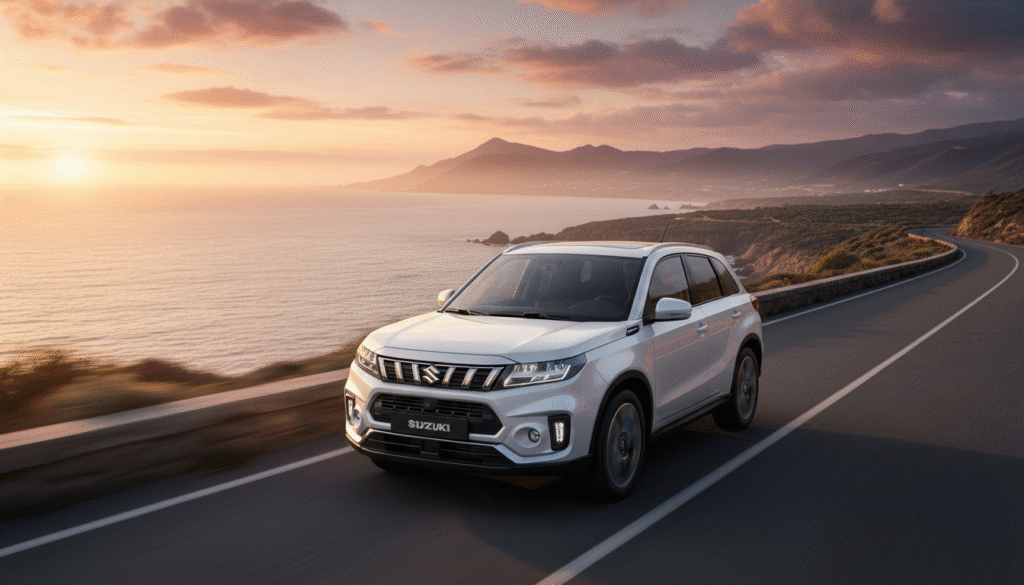 Suzuki e-Vitara 100 % électrique : caractéristiques détaillées et tarifs officiels dévoilés 44 découvrez la suzuki e-vitara 100 % électrique : caractéristiques complètes, performances, autonomie et tarifs officiels dévoilés pour une nouvelle expérience de conduite écologique.