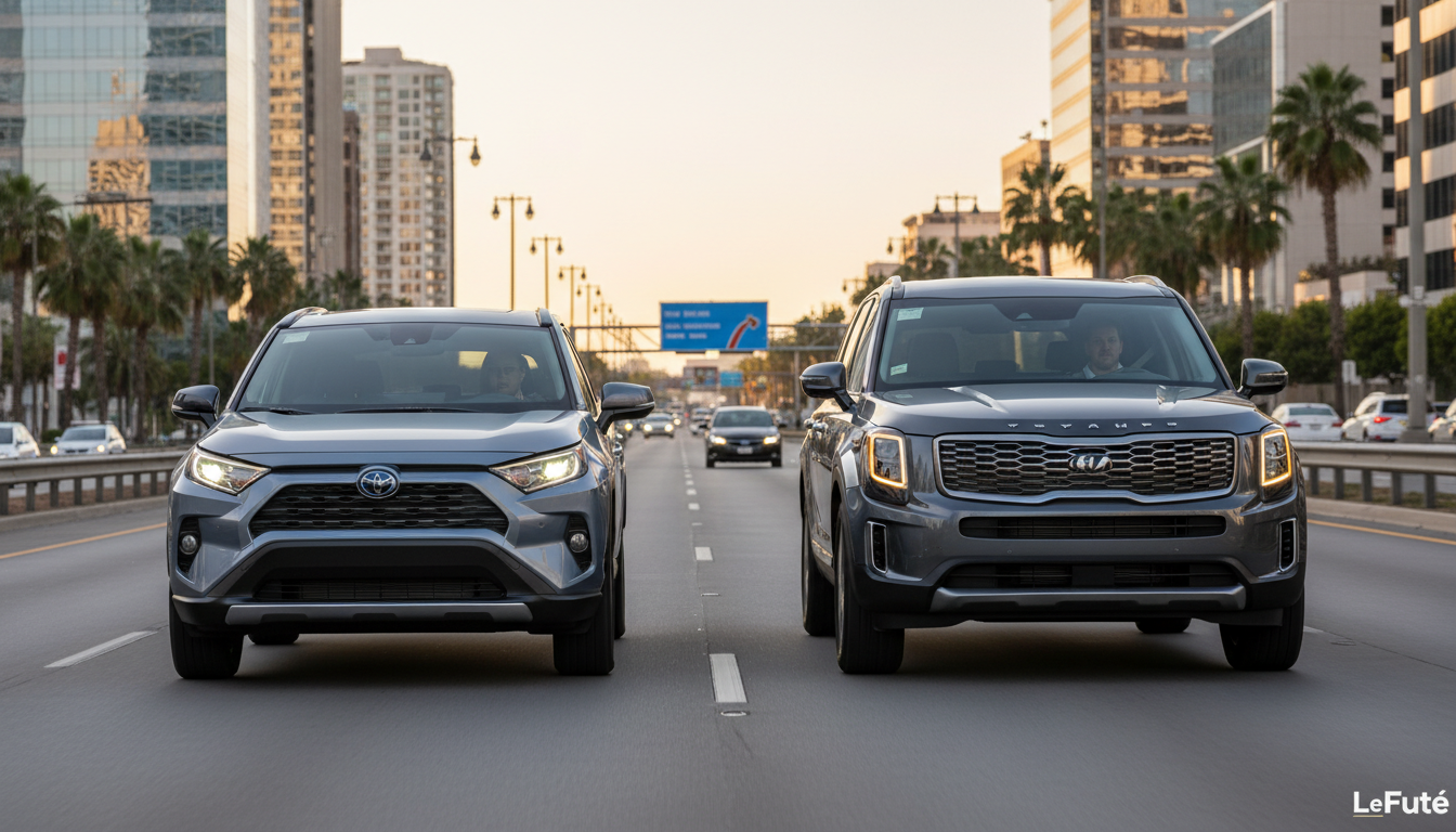 Toyota privilégie l’hybride tandis que Kia contre-attaque avec un SUV complet à 8 000 € de moins, malgré une vignette identique 1 toyota mise sur les véhicules hybrides, tandis que kia propose un suv plus complet à 8 000 € de moins, malgré une vignette écologique identique, offrant un choix stratégique différent aux consommateurs.