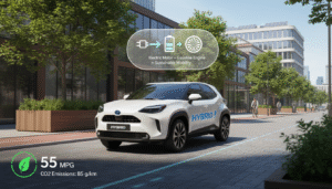 toyota mise sur les véhicules hybrides, tandis que kia rivalise avec un suv plus complet à 8 000 € de moins, malgré une vignette écologique équivalente.