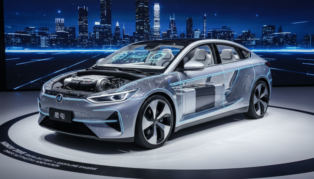 En Chine, des voitures hybrides inédites alliant moteur essence et batterie géante de 80 kWh : une innovation étonnante 39 découvrez en chine des voitures hybrides révolutionnaires combinant un moteur essence et une batterie géante de 80 kwh pour une performance et une autonomie inédites.