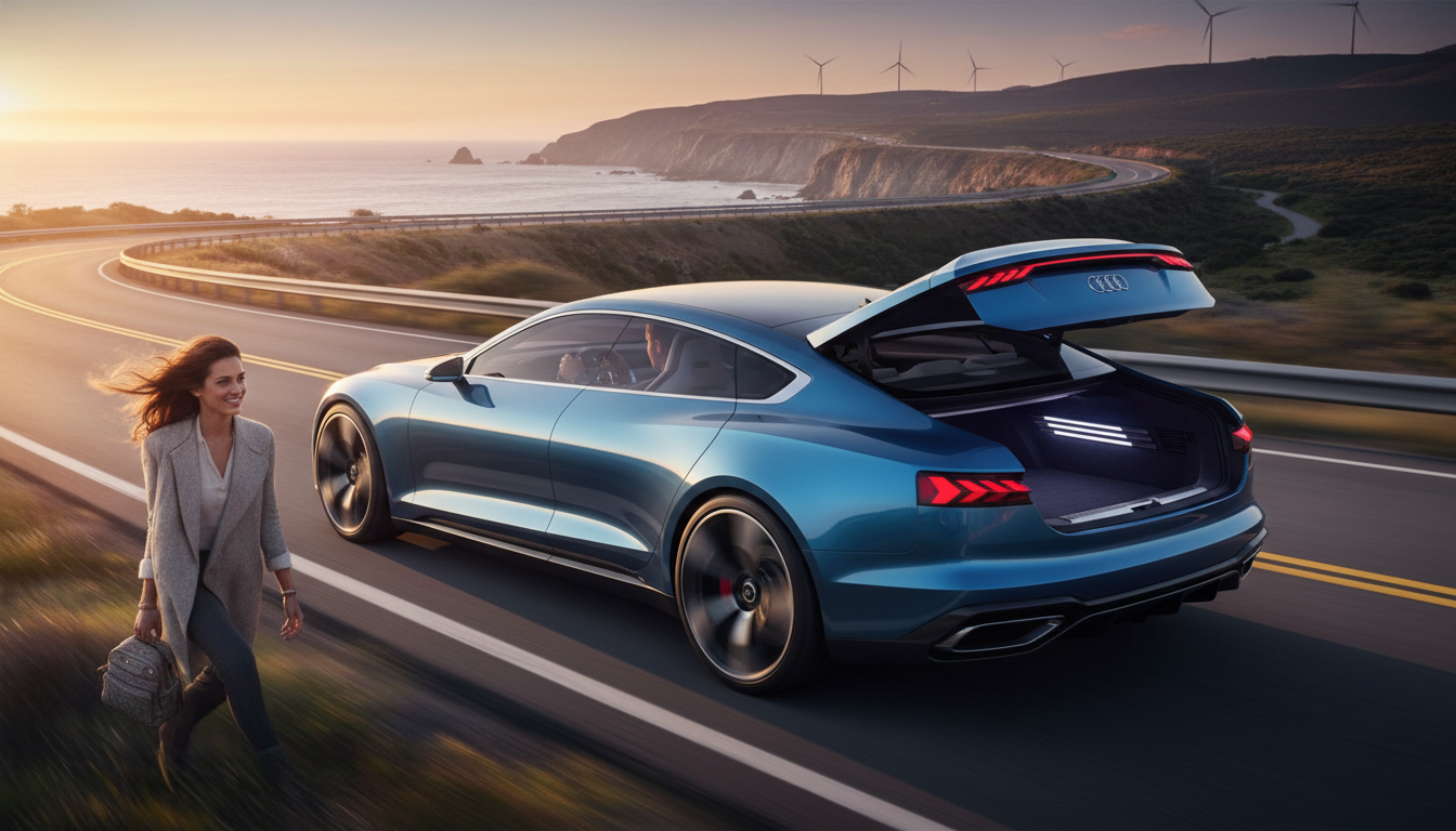 découvrez la nouvelle voiture de 530 ch, inspirée de l'audi a5, avec un coffre inédit. une rivale de taille face à la tesla model 3, alliant performance et innovation.