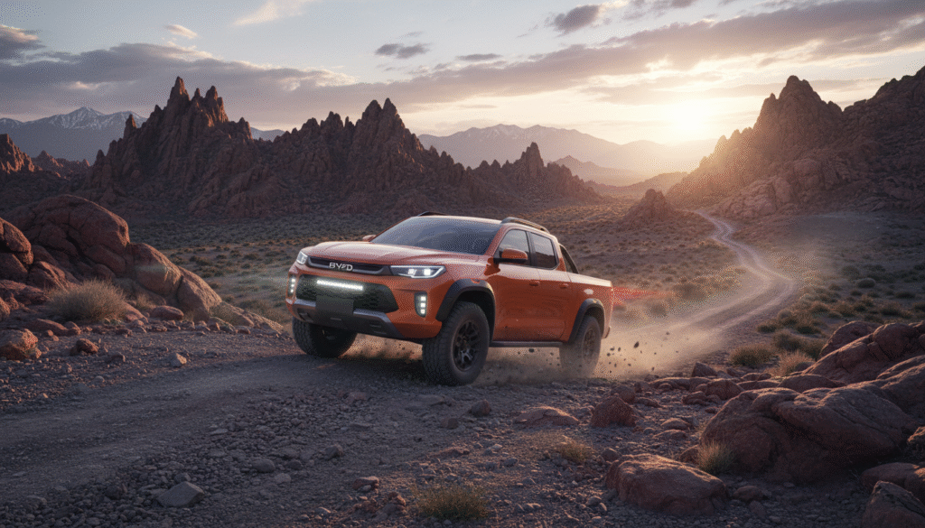 BYD Shark 6 Performance : le pick-up hybride qui défie le Ford Ranger sur tous les terrains 1 découvrez le byd shark 6 performance, le pick-up hybride puissant et polyvalent qui rivalise avec le ford ranger sur tous les terrains, alliant performance, technologie et écologie.