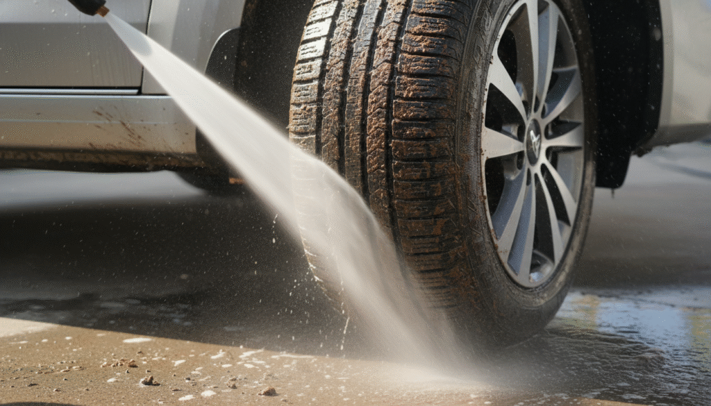 Faut-il nettoyer ses pneus au nettoyeur haute pression ? Une vérité qui va étonner de nombreux automobilistes 1 découvrez si nettoyer vos pneus avec un nettoyeur haute pression est efficace et sans risque. une vérité surprenante qui va changer votre manière d'entretenir votre voiture.