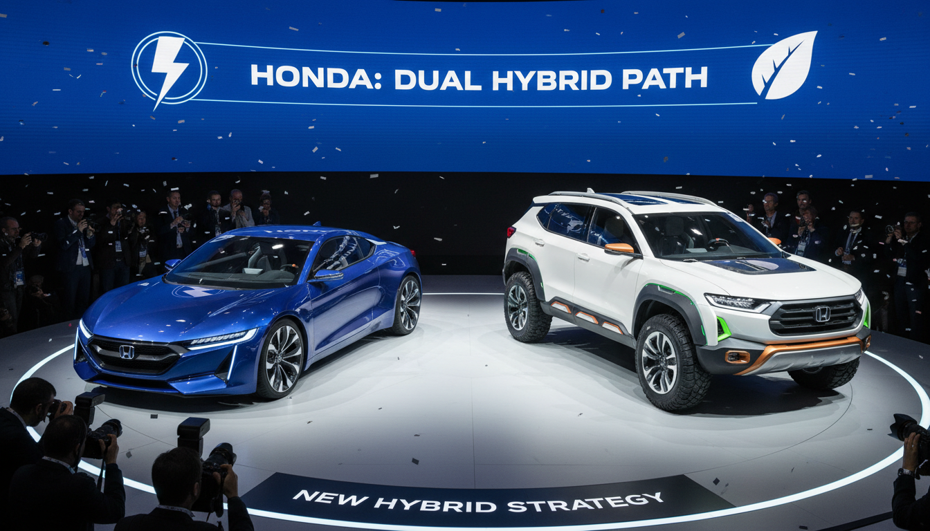 Honda renonce au tout électrique et déploie une stratégie hybride ambitieuse avec 15 modèles prévus d'ici 2030 1 honda abandonne le tout électrique pour miser sur une stratégie hybride audacieuse, avec le lancement de 15 modèles hybrides prévus d'ici 2030, alliant performance et respect de l'environnement.