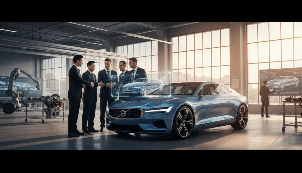 Les propriétaires chinois de Volvo discutent avec Ford pour relancer la production de voitures « made in Europe » 1 les propriétaires chinois de volvo envisagent une collaboration avec ford pour relancer la production de voitures « made in europe », renforçant ainsi l'industrie automobile européenne.