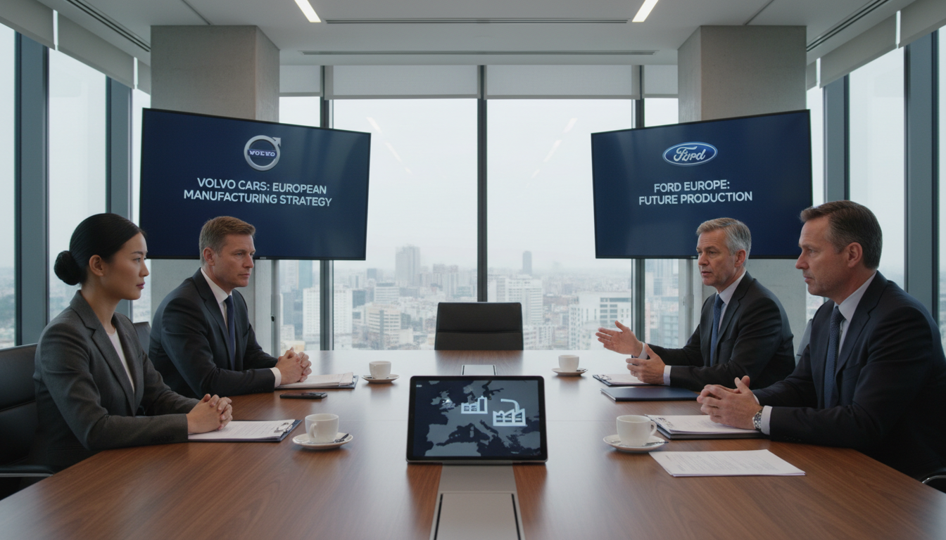 Les propriétaires chinois de Volvo discutent avec Ford pour relancer la production de voitures « made in Europe » 1 les propriétaires chinois de volvo envisagent une collaboration avec ford afin de relancer la production de voitures 'made in europe', renforçant ainsi la présence européenne des deux constructeurs.