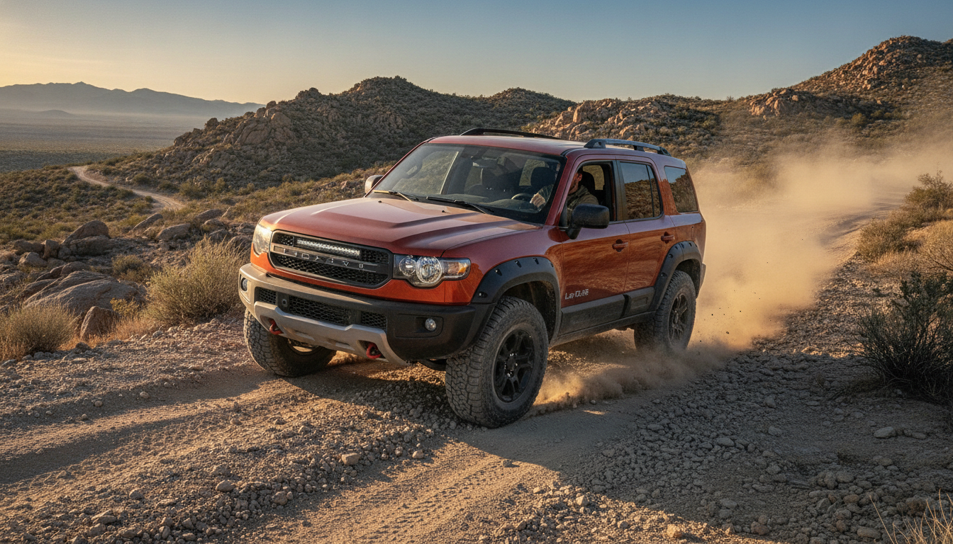 Ce 4×4 au V8 inédit rivalise avec Toyota et Ford dans l'univers du tout-terrain extrême 1 découvrez ce nouveau 4x4 équipé d'un moteur v8 inédit qui rivalise avec les modèles de toyota et ford dans le domaine du tout-terrain extrême, alliant puissance et performance.