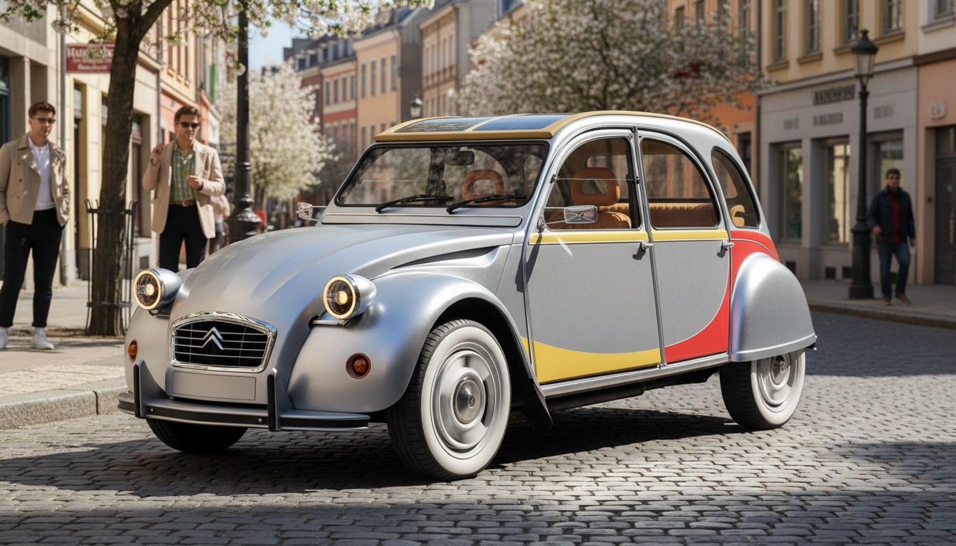 Citroën 2CV 2026 : un retour rétro attendu avec un design vintage et un prix inférieur de 6 000 € à la Renault 5 1 découvrez la citroën 2cv 2026, un retour rétro très attendu alliant design vintage et innovations modernes, proposée à un prix inférieur de 6 000 € par rapport à la renault 5.