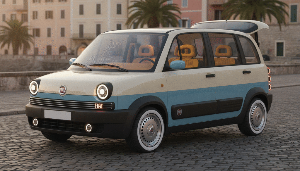 Fiat Multipla 2026 : un monospace familial spacieux, rétro et abordable, produit au Maroc, fait son grand retour 1 découvrez le fiat multipla 2026, un monospace familial spacieux au design rétro, abordable et produit au maroc, qui fait son grand retour pour allier confort et praticité.