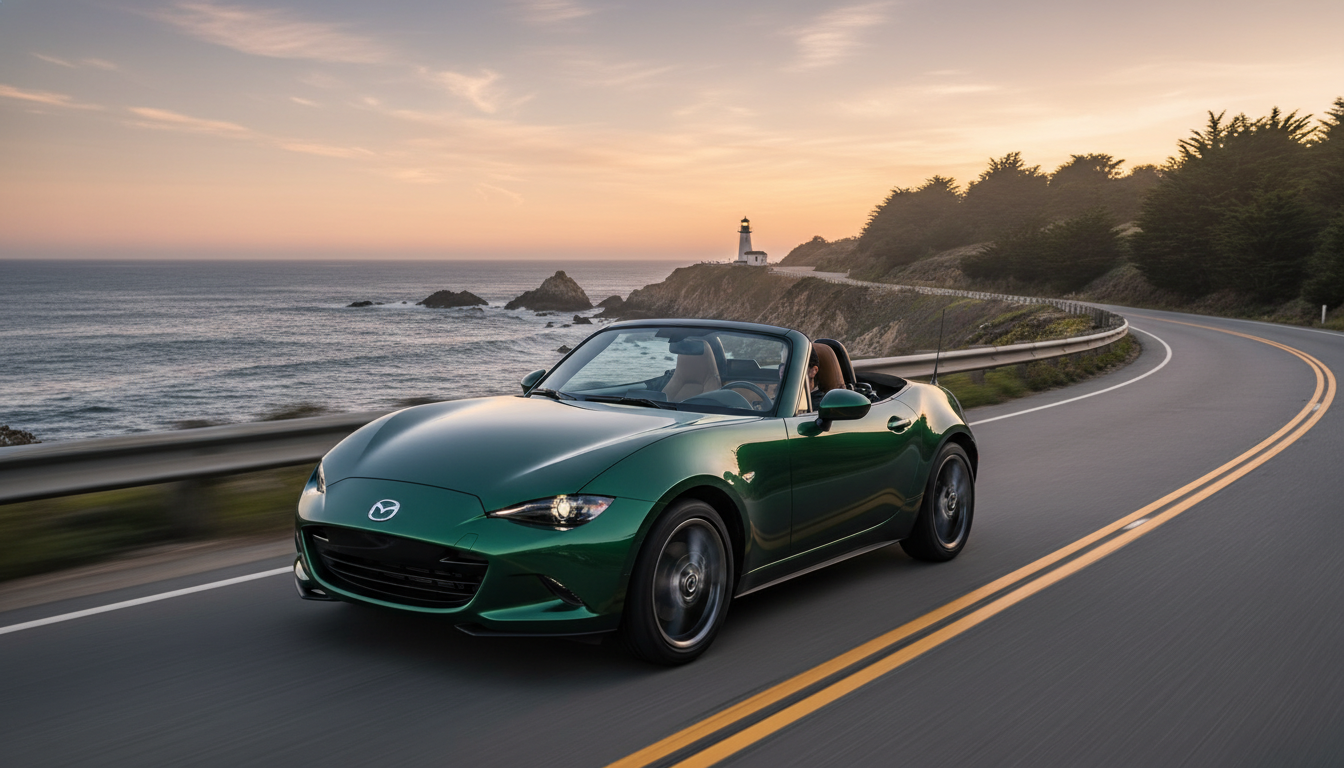 La MX-5 adopte une teinte iconique qui magnifie son héritage légendaire de roadster classique 1 découvrez la mx-5 dans une teinte iconique qui sublime son héritage légendaire de roadster classique, alliant design intemporel et performance sportive.