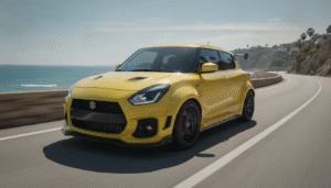 découvrez la nouvelle suzuki swift sport, qui abandonne ses 129 chevaux et son châssis exceptionnel pour une version à 82 chevaux, agrémentée de stickers et d'un kit carrosserie revisité.