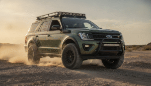 découvrez la transformation spectaculaire du suv familial ford expedition tremor en un monstre velociraptor grâce à hennessey performance, alliant puissance extrême et design agressif pour des performances inégalées.