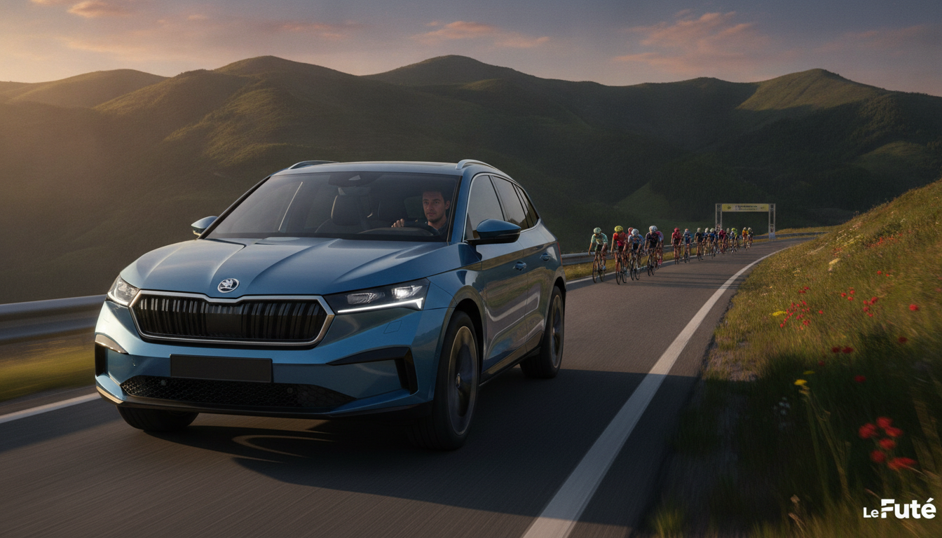 Le Škoda Peaq, grand SUV électrique tchèque, fait ses débuts éclatants sur la scène prestigieuse du Tour de France 1 découvrez le škoda peaq, le nouveau grand suv électrique tchèque, qui fait une entrée remarquée lors du tour de france, alliant puissance, élégance et innovation écologique.