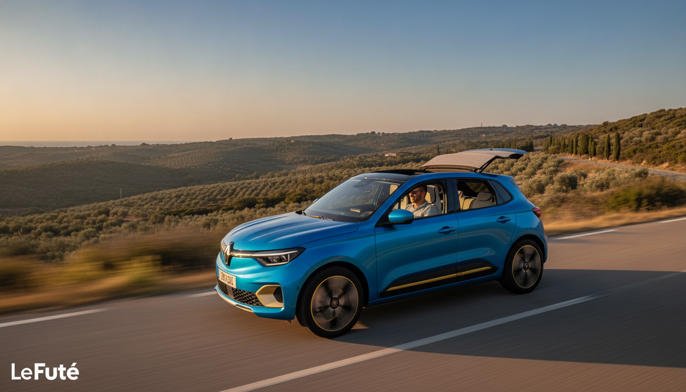 Renault R4 Plein Sud : découvrez le crossover électrique avec un toit ouvrant en toile innovant 1 découvrez la renault r4 plein sud, un crossover électrique innovant doté d'un toit ouvrant en toile pour des trajets ensoleillés et une expérience de conduite unique.