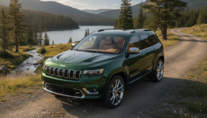 découvrez la jeep cherokee discrète au moteur dix cylindres puissant et sa peinture somptueuse inspirée d’aston martin, alliant performance et élégance à l’état pur.