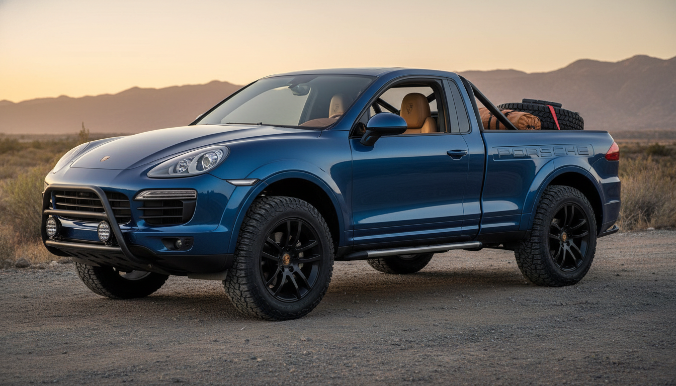 Un pick-up 4x4 signé Porsche avec moteur diesel : une révélation qui choque les puristes de la marque 1 découvrez le nouveau pick-up 4x4 signé porsche, équipé d'un moteur diesel, une surprise qui divise les puristes et révolutionne l'image de la marque emblématique.