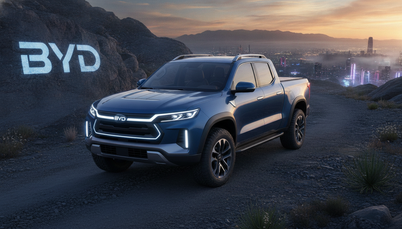 BYD dévoile son 4×4 inédit électrique inspiré du Toyota Hilux : 436 ch et 90 km d’autonomie en mode tout électrique 1 découvrez le nouveau 4x4 électrique de byd, inspiré du toyota hilux, avec une puissance de 436 ch et jusqu'à 90 km d'autonomie en mode 100% électrique, alliant performance et écologie.