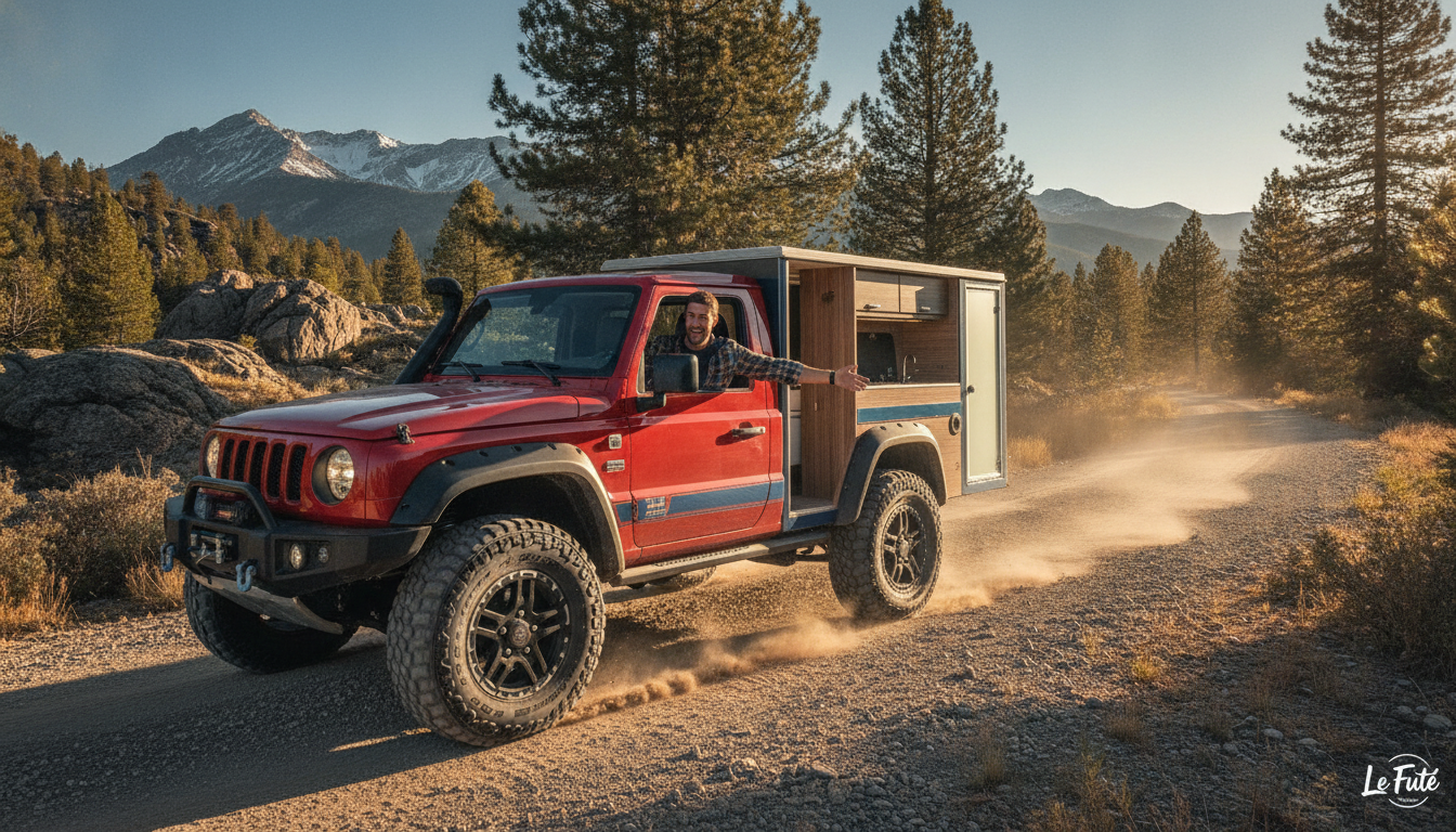 Découvrez le 4×4 de 163 ch avec transmission intégrale, salle de bains et cuisine équipée : le compagnon de voyage idéal pour explorer sans compromis 1 explorez le 4×4 de 163 ch avec transmission intégrale, équipé d'une salle de bains et d'une cuisine complète, le compagnon parfait pour vos aventures et voyages sans compromis.