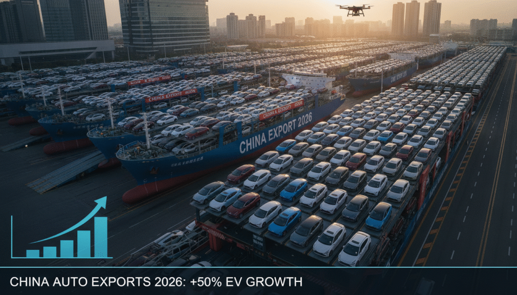 En 2026, la moitié des voitures chinoises s'exporte et un seul mois surpasse déjà le volume annuel de 2019 1 en 2026, la moitié des voitures produites en chine sont destinées à l'exportation, avec un mois record dépassant déjà le volume annuel total de 2019, illustrant la croissance rapide de l'industrie automobile chinoise.