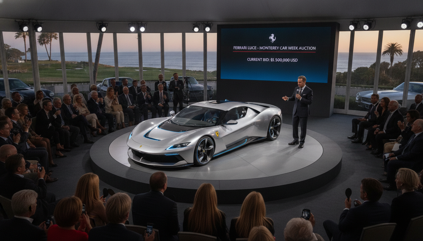 La Ferrari Luce mise aux enchères malgré des critiques acerbes, un prix qui défie tous les avis 1 découvrez la mise aux enchères exceptionnelle de la ferrari luce, malgré des critiques acerbes, avec un prix qui défie toutes les attentes et suscite le débat.