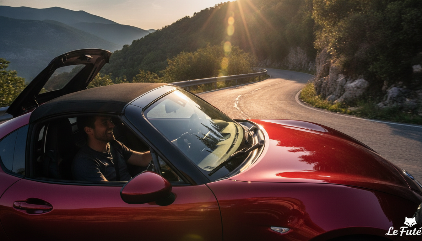 Le secret japonais du plaisir automobile : boîte manuelle, traction arrière, toit ouvrant et plaisir accessible pour seulement 359 € par mois 1 découvrez le secret japonais du plaisir automobile avec une boîte manuelle, une traction arrière, et un toit ouvrant, le tout pour seulement 359 € par mois. une expérience de conduite accessible et exaltante vous attend !