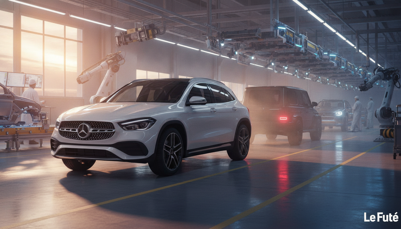 Mercedes révèle l’usine de production de son SUV le plus abordable tandis que la silhouette de la compacte Classe G se dévoile progressivement 1 mercedes dévoile sa nouvelle usine dédiée à la production de son suv le plus accessible, tout en laissant entrevoir progressivement la silhouette intrigante de la compacte classe g.