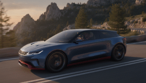 découvrez la nouvelle révolution de range rover : un modèle ultra-bas, compact comme une yaris et au design effilé rappelant l'alpine a390, loin du style traditionnel du porsche cayenne coupé.