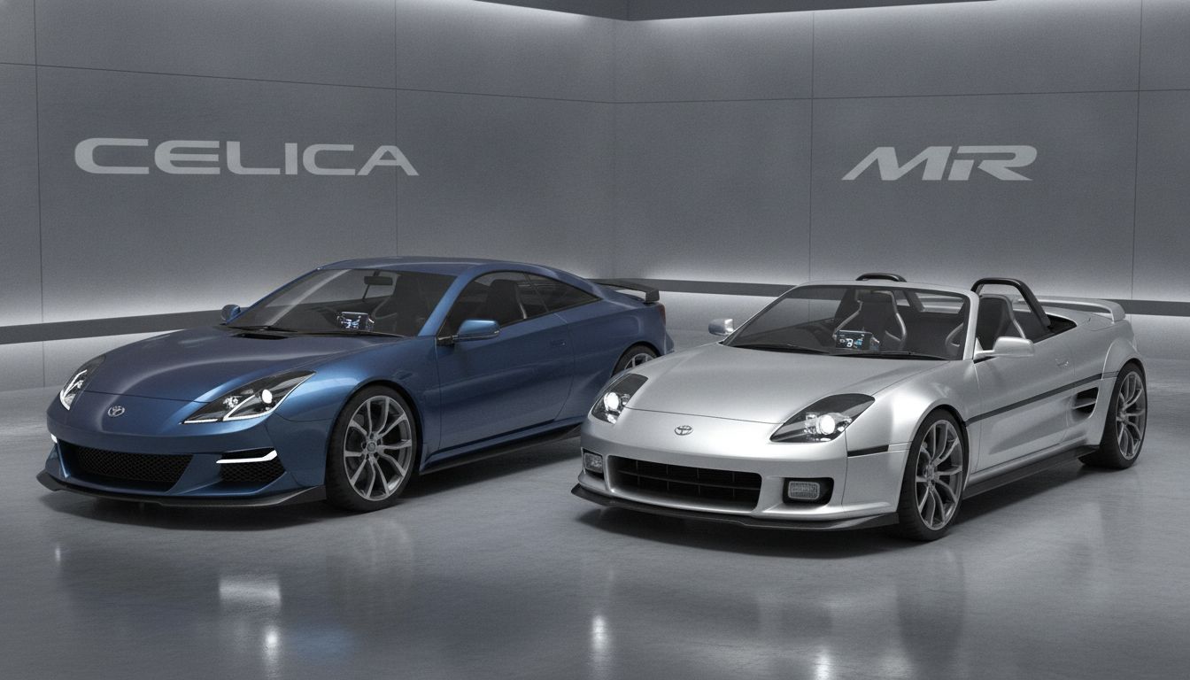 Toyota Celica et MR2 2026 : les premières images dévoilent le projet le plus audacieux de la marque japonaise depuis des années 1 découvrez les premières images des nouvelles toyota celica et mr2 2026, le projet le plus audacieux de la marque japonaise depuis des années, alliant design innovant et performance sportive.