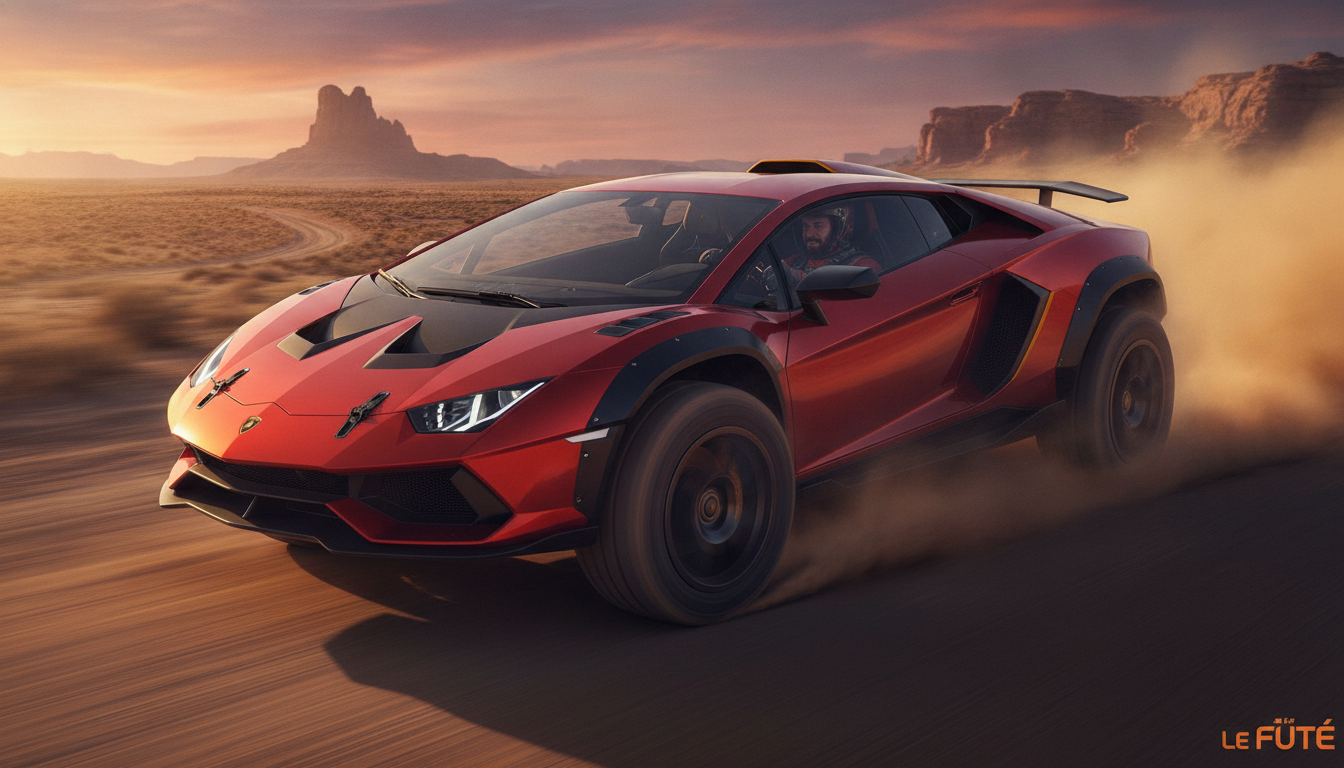 Un bolide V10 Lamborghini caché sous le capot et des performances off-road dignes du Dakar : découvrez le véhicule inédit qui fusionne deux mondes inimaginables 1 découvrez le véhicule inédit qui allie la puissance d'un moteur v10 lamborghini à des performances off-road exceptionnelles dignes du dakar, fusionnant deux mondes inimaginables pour une expérience unique.