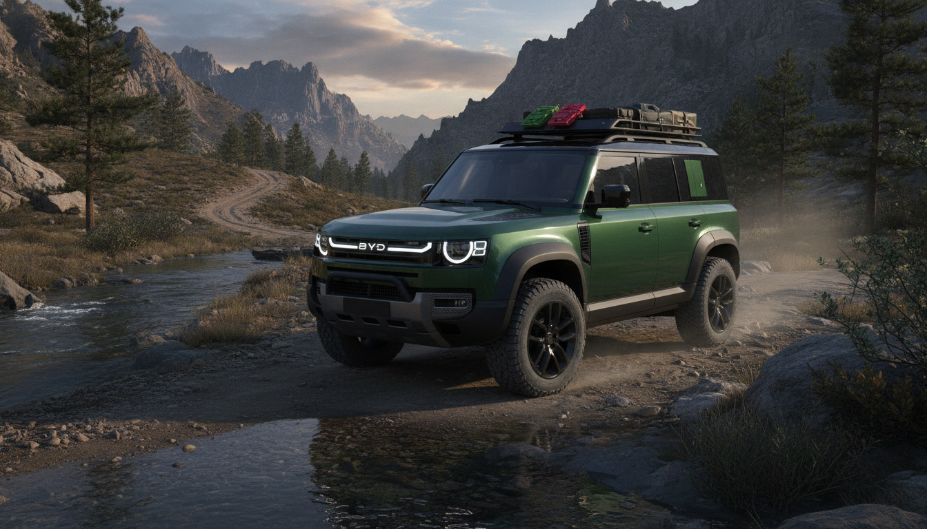 découvrez le byd ti 7, un suv hybride rechargeable au style audacieux inspiré du land rover defender, offrant 7 places pour allier confort, puissance et écologie.