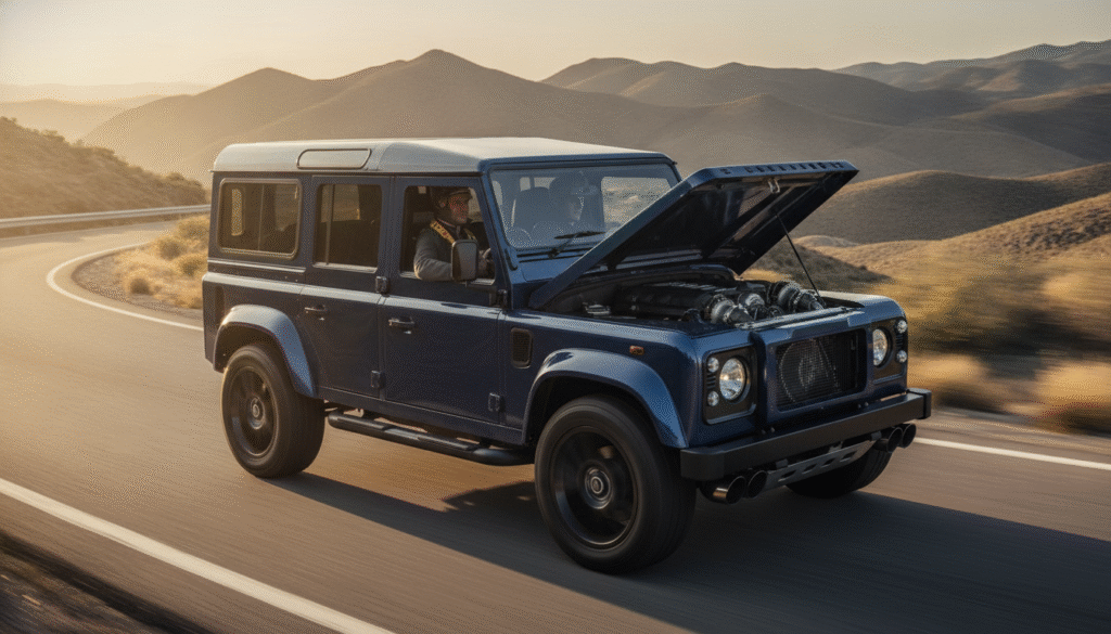 Defender dévoile son 4x4 le plus extrême : moteur V8 BMW de plus de 600 ch et une âme Dakar pour affronter le bitume au quotidien 1 découvrez le nouveau defender, le 4x4 le plus extrême avec son moteur v8 bmw de plus de 600 ch. inspiré par l'esprit dakar, il allie puissance et polyvalence pour dominer le bitume au quotidien.