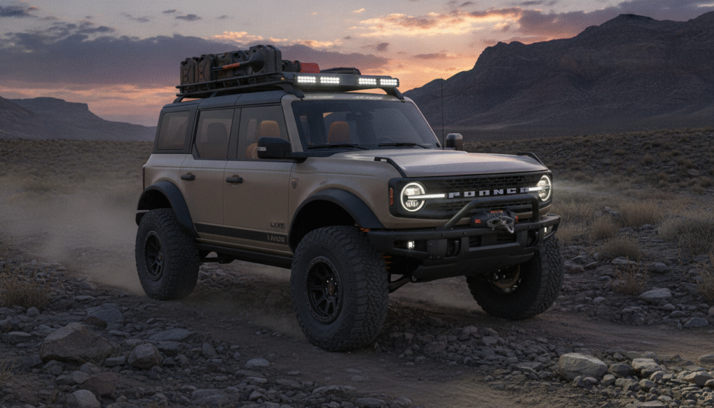 Ford Bronco Luxe 2029 : un rival abordable qui défie le Mercedes Classe G sur son propre terrain 1 découvrez le ford bronco luxe 2029, un suv abordable qui rivalise avec l'emblématique mercedes classe g en alliant performance, luxe et robustesse pour les aventuriers exigeants.