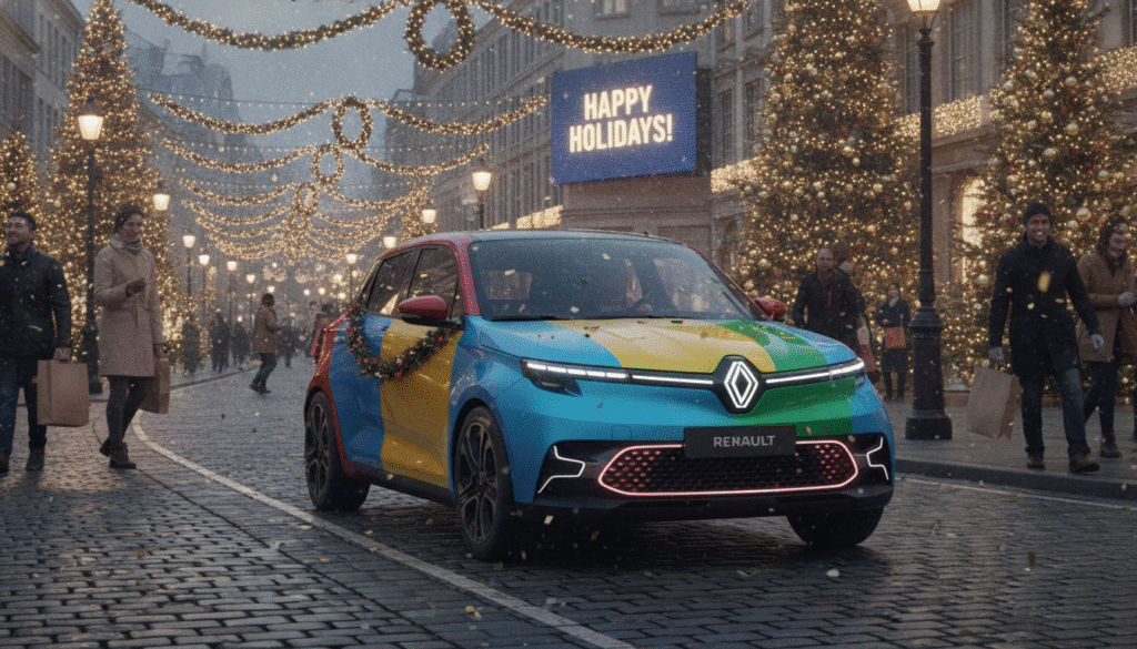 La Renault 5 électrique se pare de nouvelles teintes exclusives et s'équipe davantage à l'approche des fêtes 1 découvrez la renault 5 électrique avec ses nouvelles teintes exclusives et ses équipements renforcés, parfaite pour célébrer les fêtes avec style et modernité.
